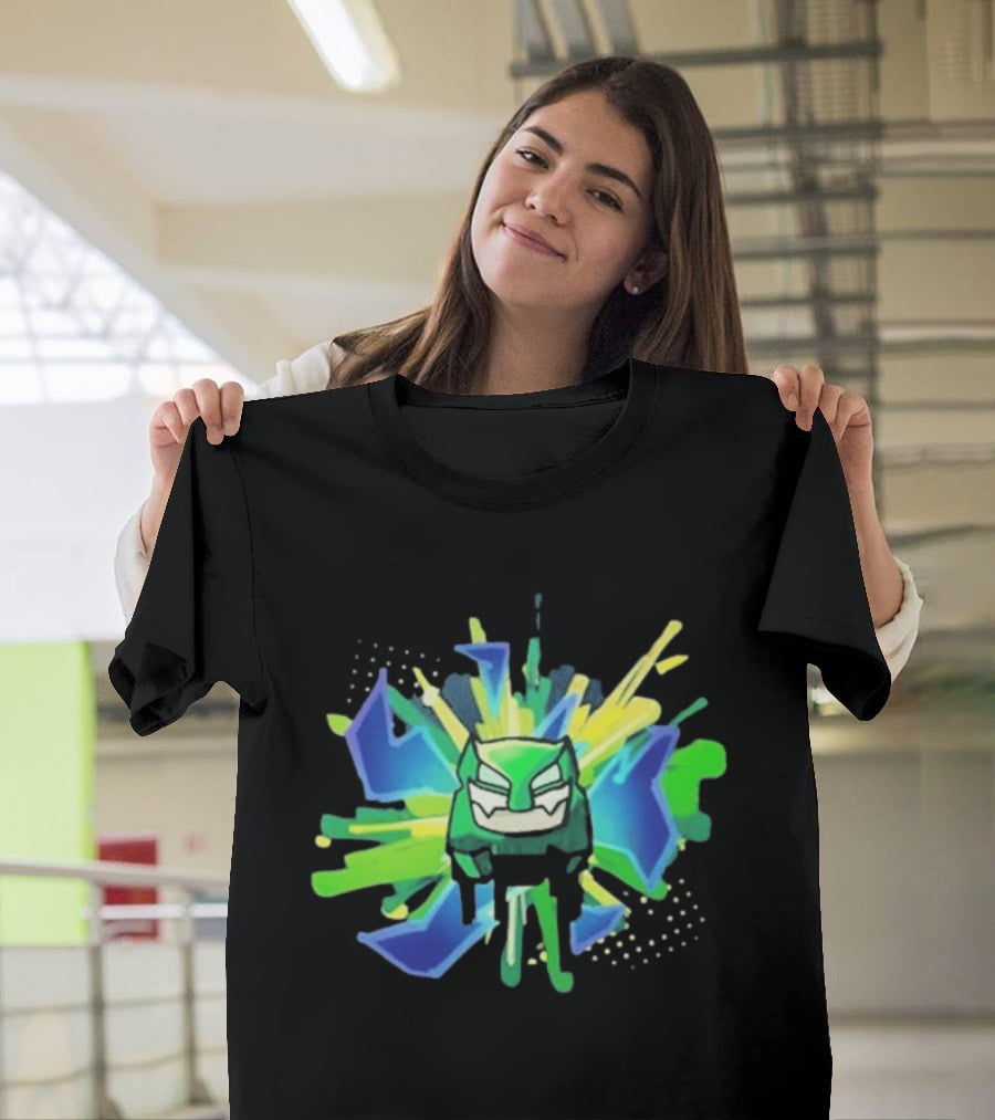 Vortrox Graffiti Green Blue Splash T-Shirt