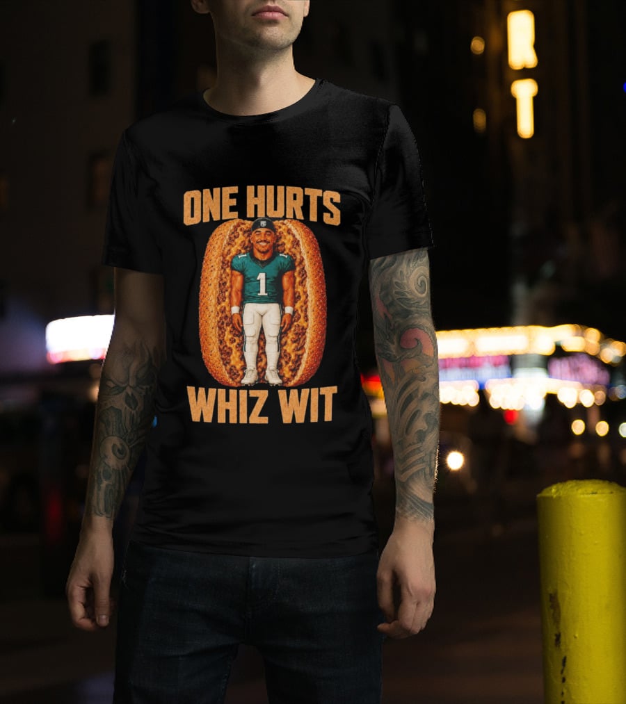 Philadelphia Eagles Jalen Hurts One Whiz Wit Cheesesteak Football Player T-Shirt