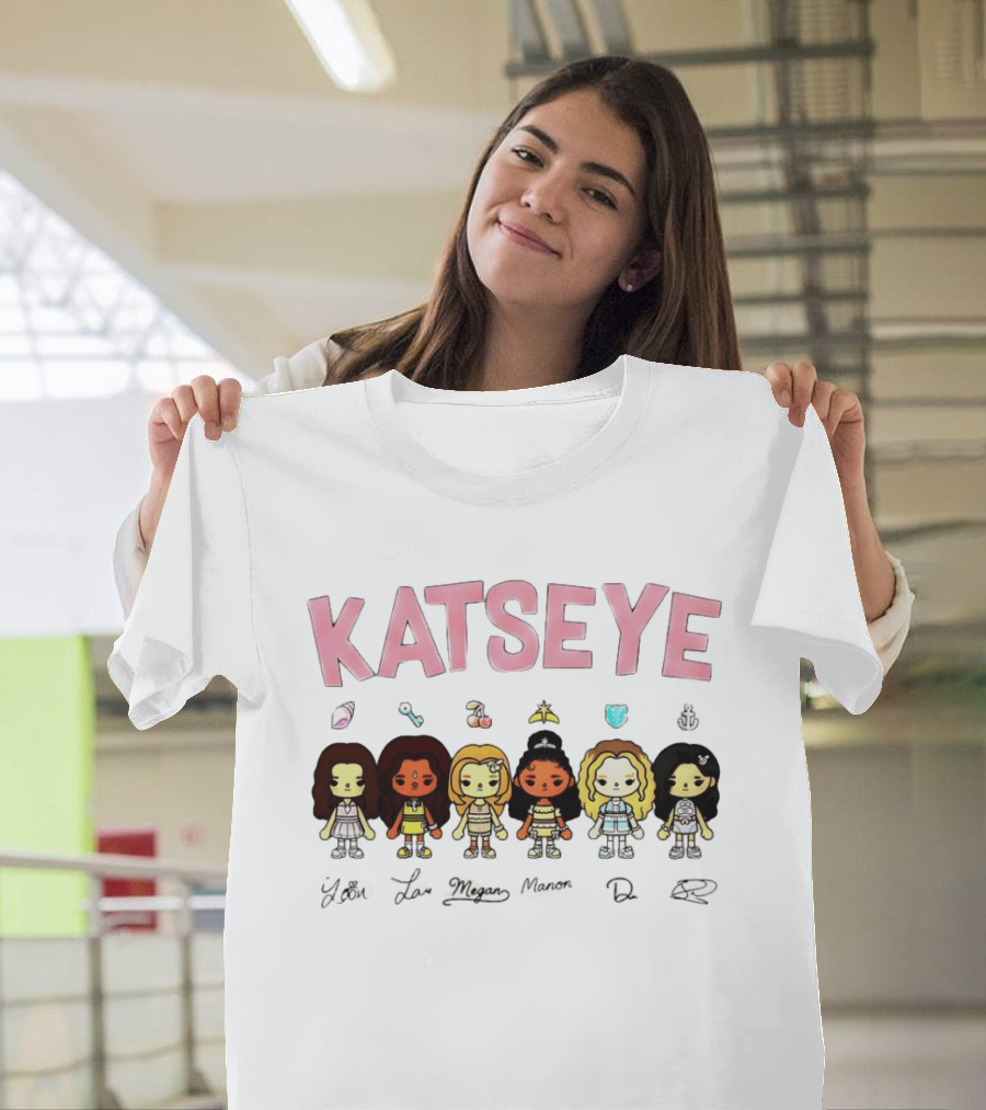 Katseye K Pop Chibi Idol Member Collection T-Shirt