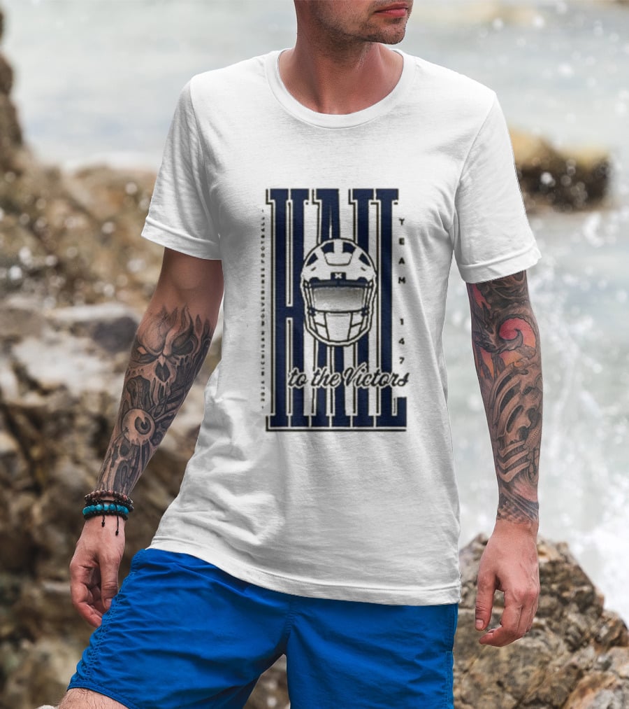 Hail Michigan Wolverines Football Helmet Icon 2026 T-Shirt
