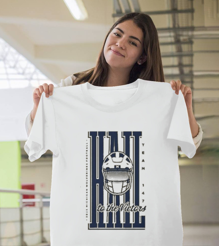 Hail Michigan Wolverines Football Helmet Icon 2026 T-Shirt