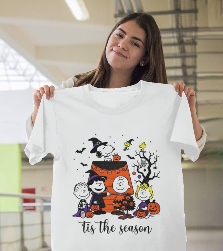 Peanuts Halloween Tis The Season Snoopy Charlie Brown And Friends T-Shirt