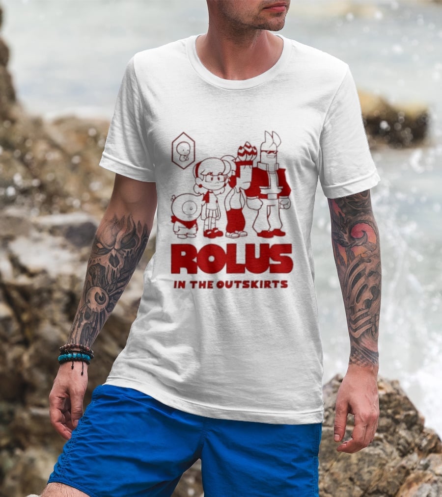 ROLUS In The Outskirts Cartoon Characters Lineup T-Shirt