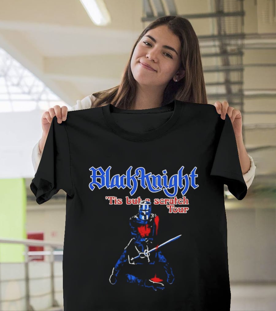 Black Knight Tis But A Scratch Tour Monty Python Comedy T-Shirt