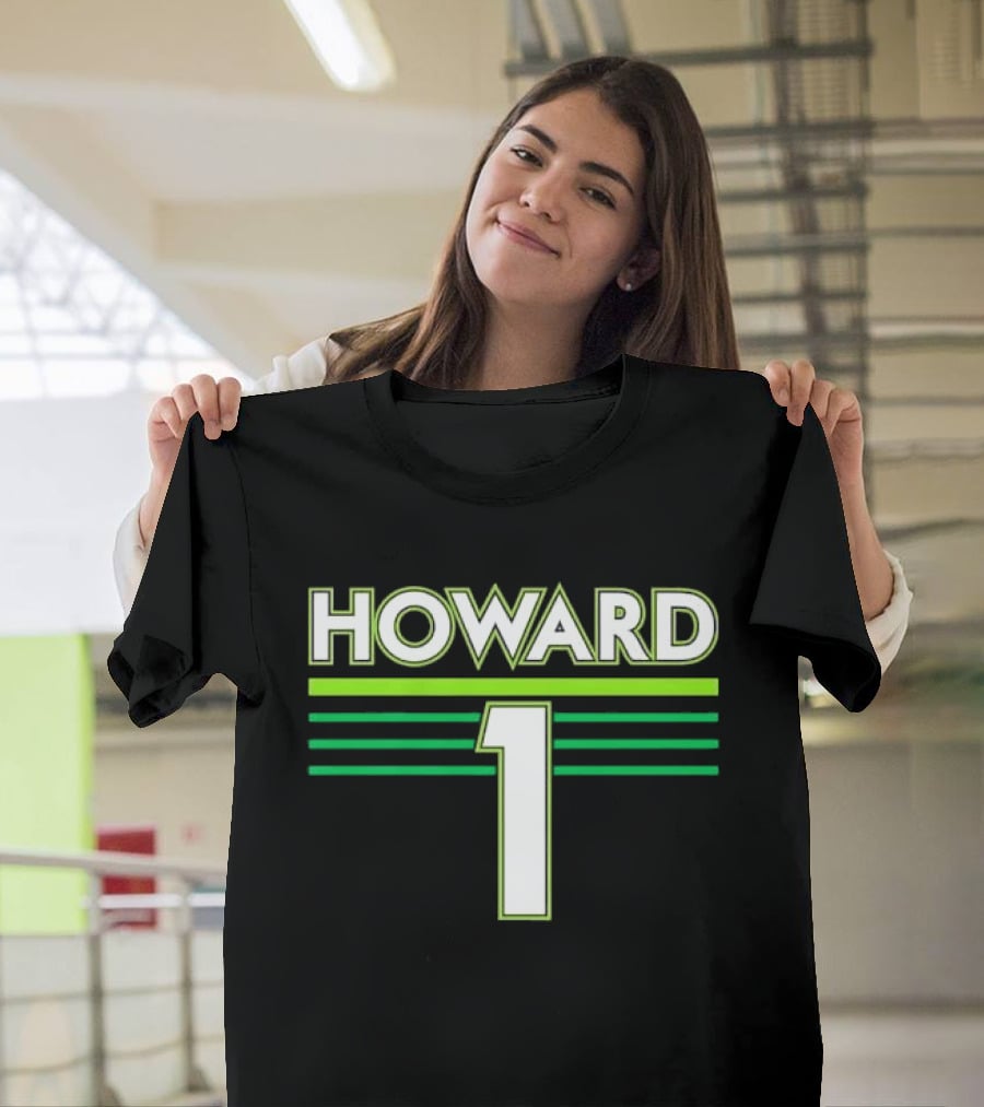 Howard 1 White Green Horizontal Stripes Sports Jersey T-Shirt