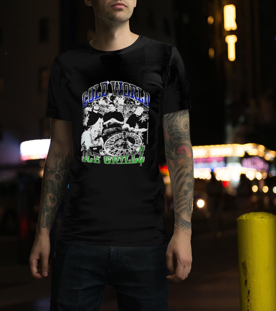Cold World Ice Grillz Bulldog Roulette Wheel T-Shirt