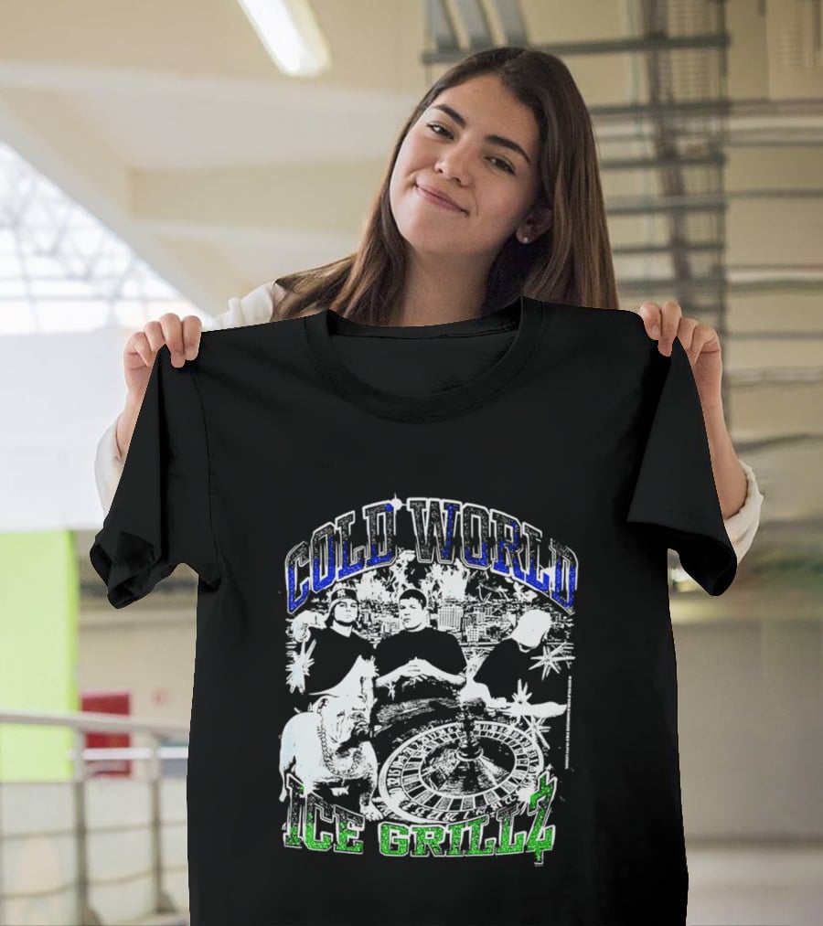 Cold World Ice Grillz Bulldog Roulette Wheel T-Shirt