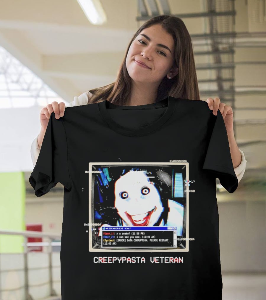Creepypasta Veteran Horror Halloween Internet Messenger Chat T-Shirt