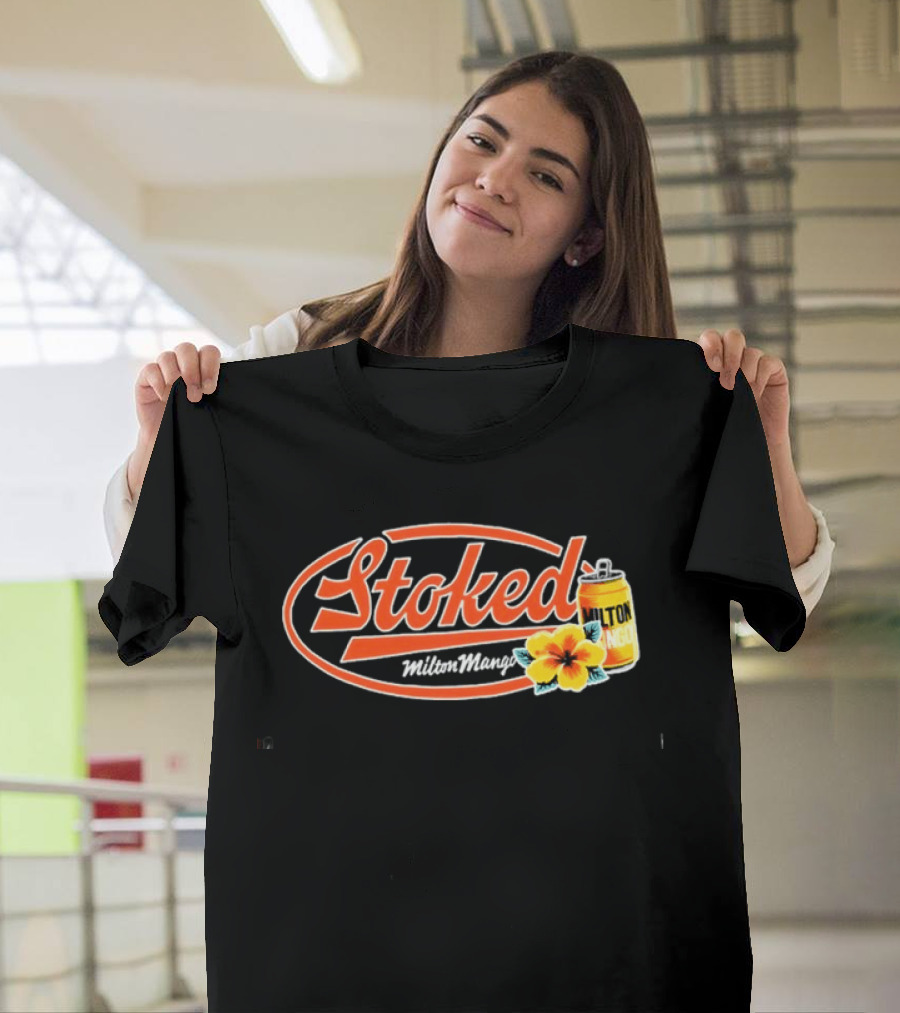 Milton Mango Stoked With Flowers Can T-Shirt
