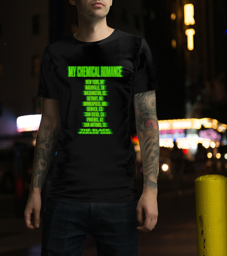 My Chemical Romance The Black Parade 2026 Nashville TN Tour Dates T-Shirt