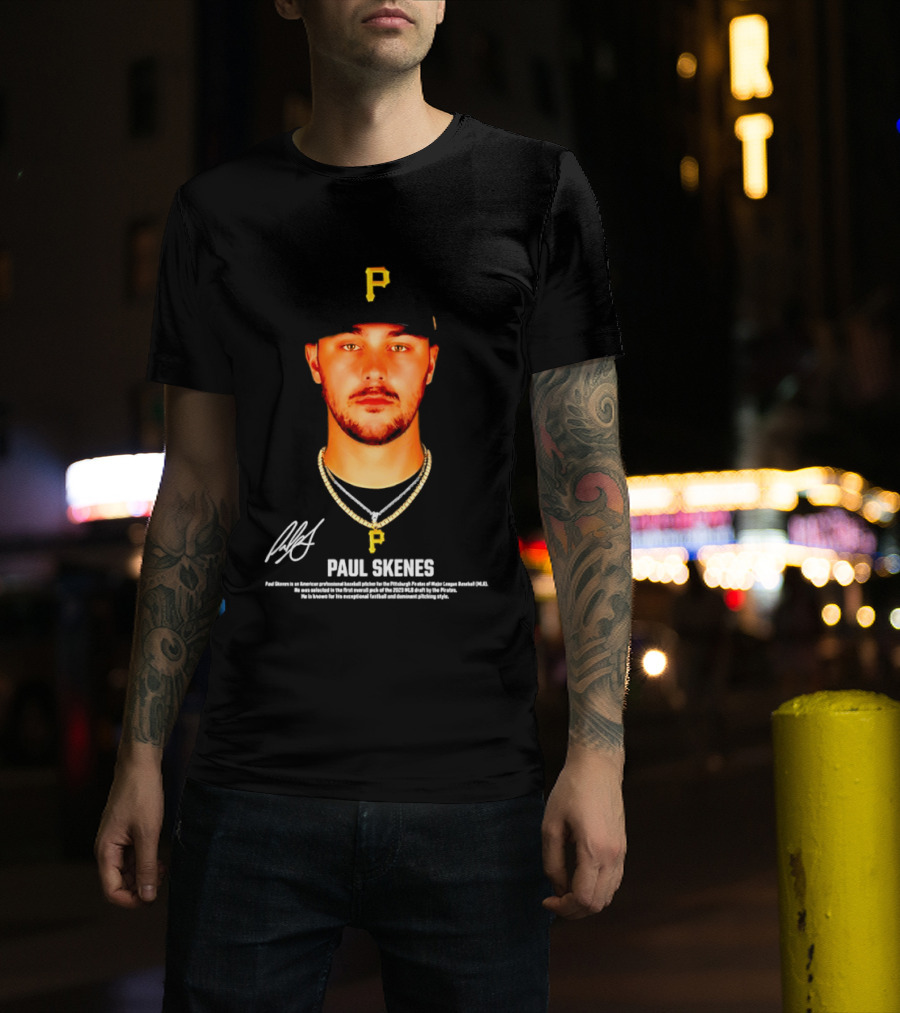 Paul Skenes Pittsburgh Pirates American Professional Baseball Player T-Shirt