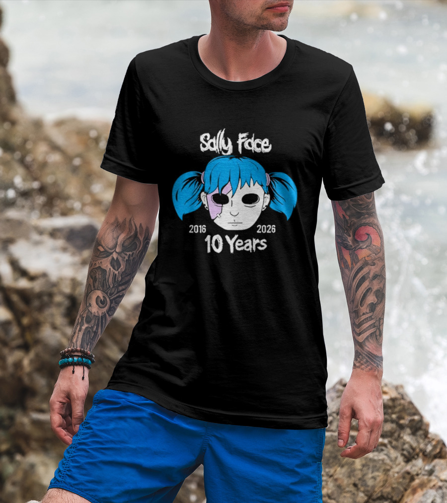 Sally Face 10 Years Anniversary 2016 2026 T-Shirt