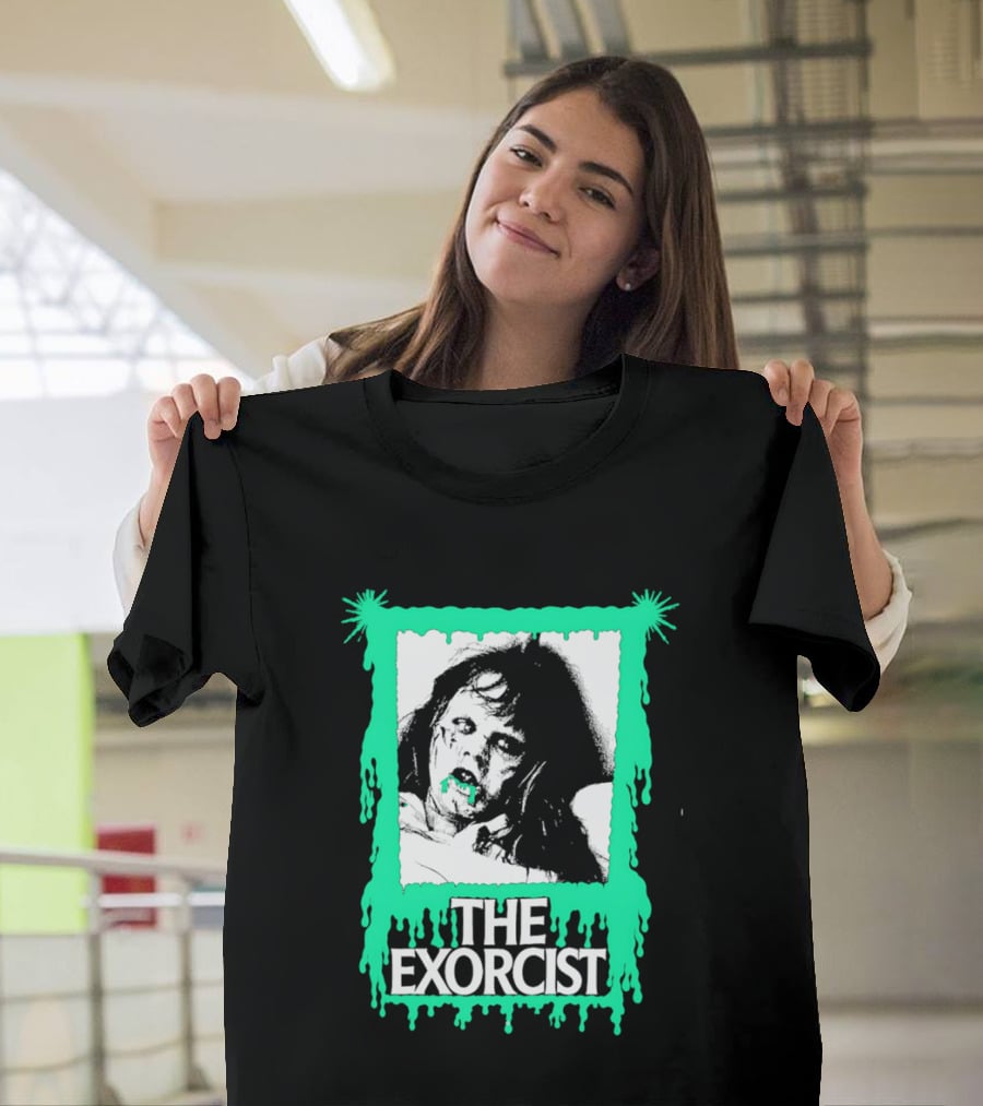 The Exorcist Regan Macneil Neon Drip Horror T-Shirt