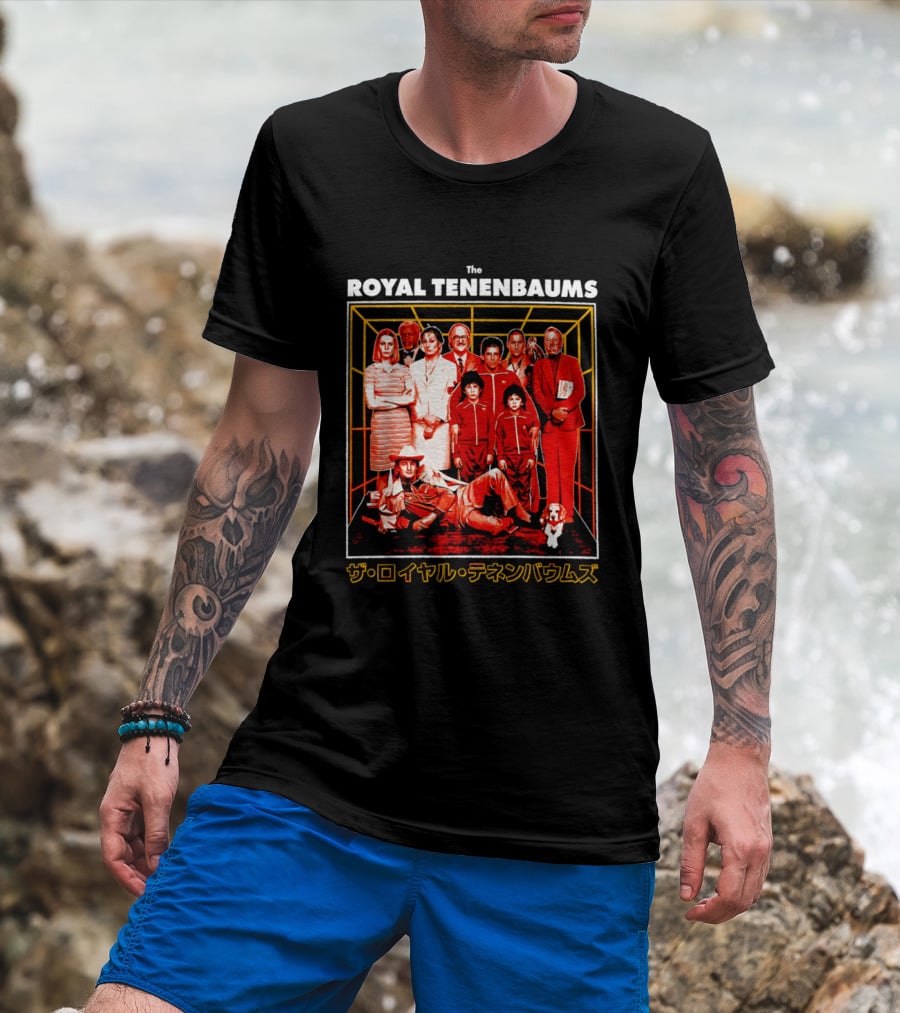 The Royal Tenenbaums Movie Cast Retro Japanese T-Shirt