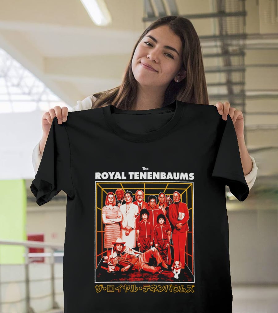 The Royal Tenenbaums Movie Cast Retro Japanese T-Shirt