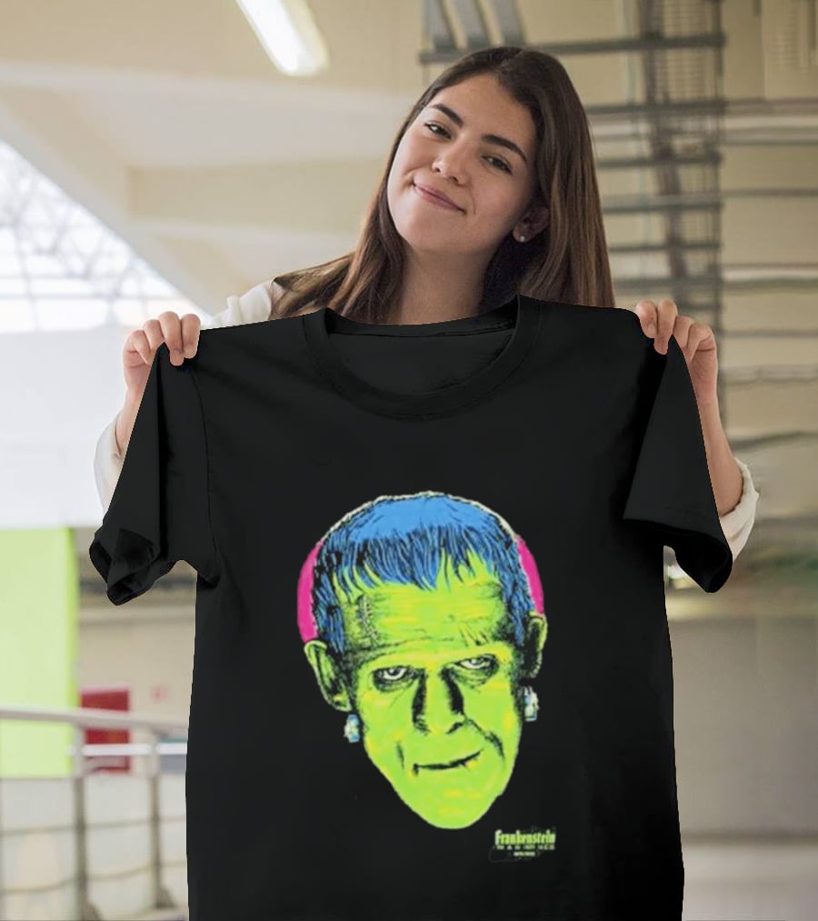 Frankenstein Universal Studios Monsters Head Travis Barker T-Shirt