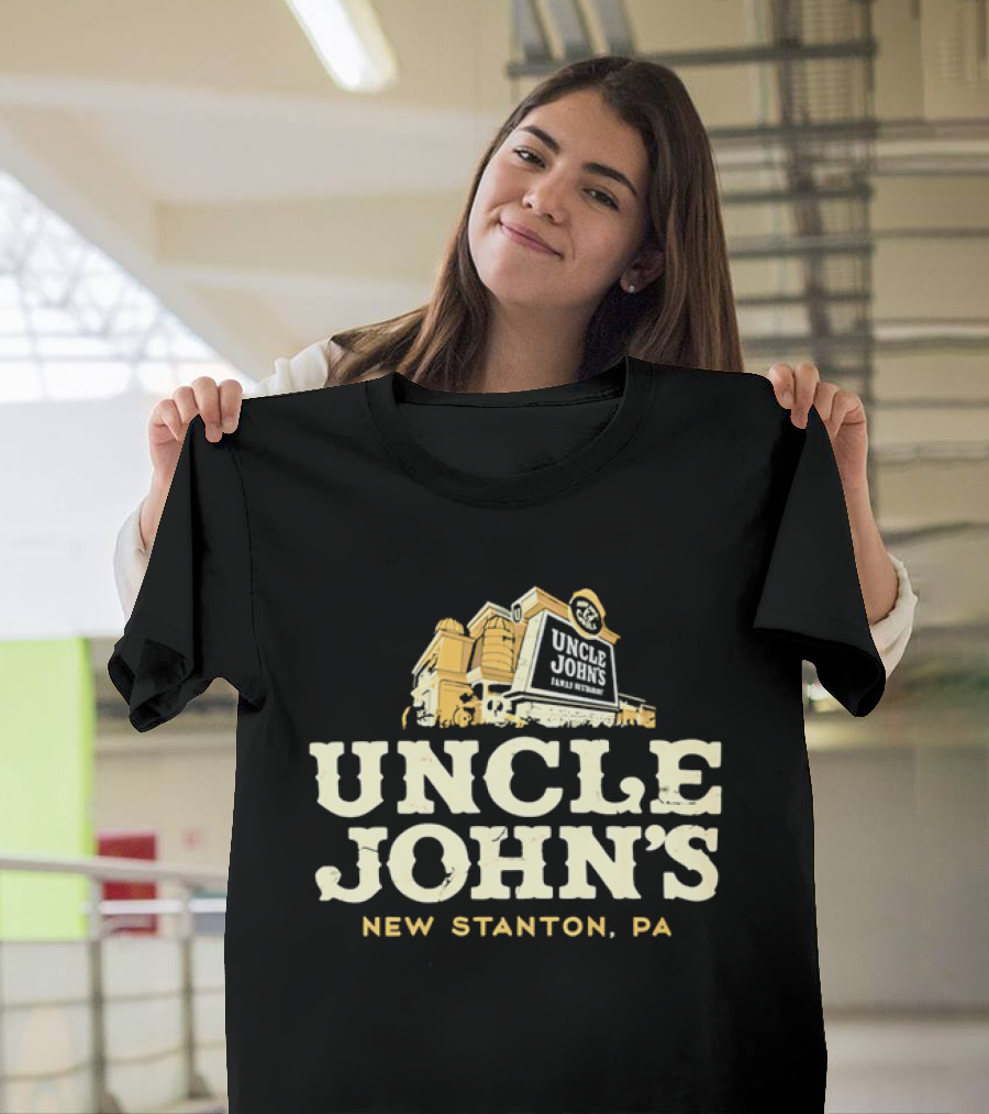 Uncle John's Family Restaurant New Stanton PA Building Silo Architecture T-Shirt