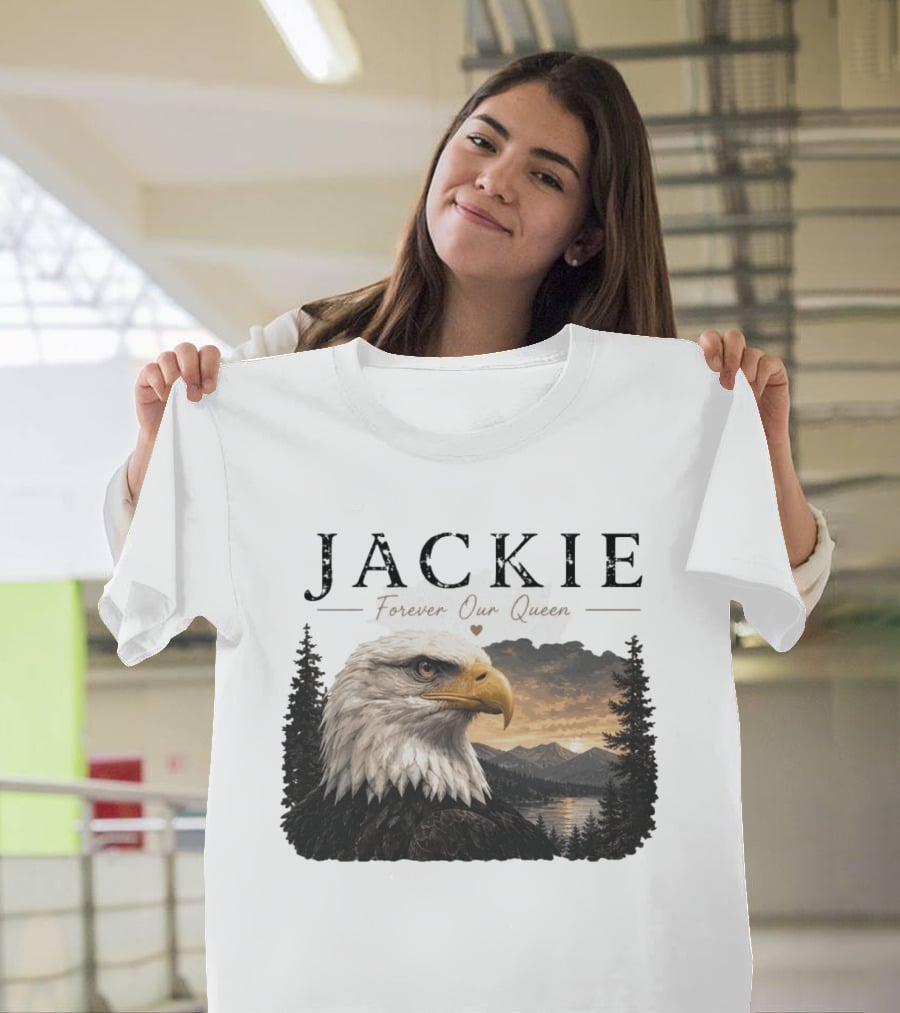 Jackie Forever Our Queen Bald Eagle Big Bear Memorial T-Shirt