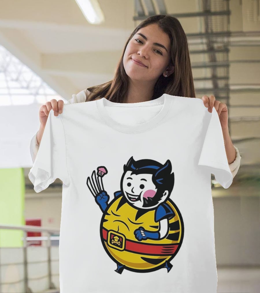 Wolverine Cupcake Fan With Claws And Round Yellow Outfit T-Shirt