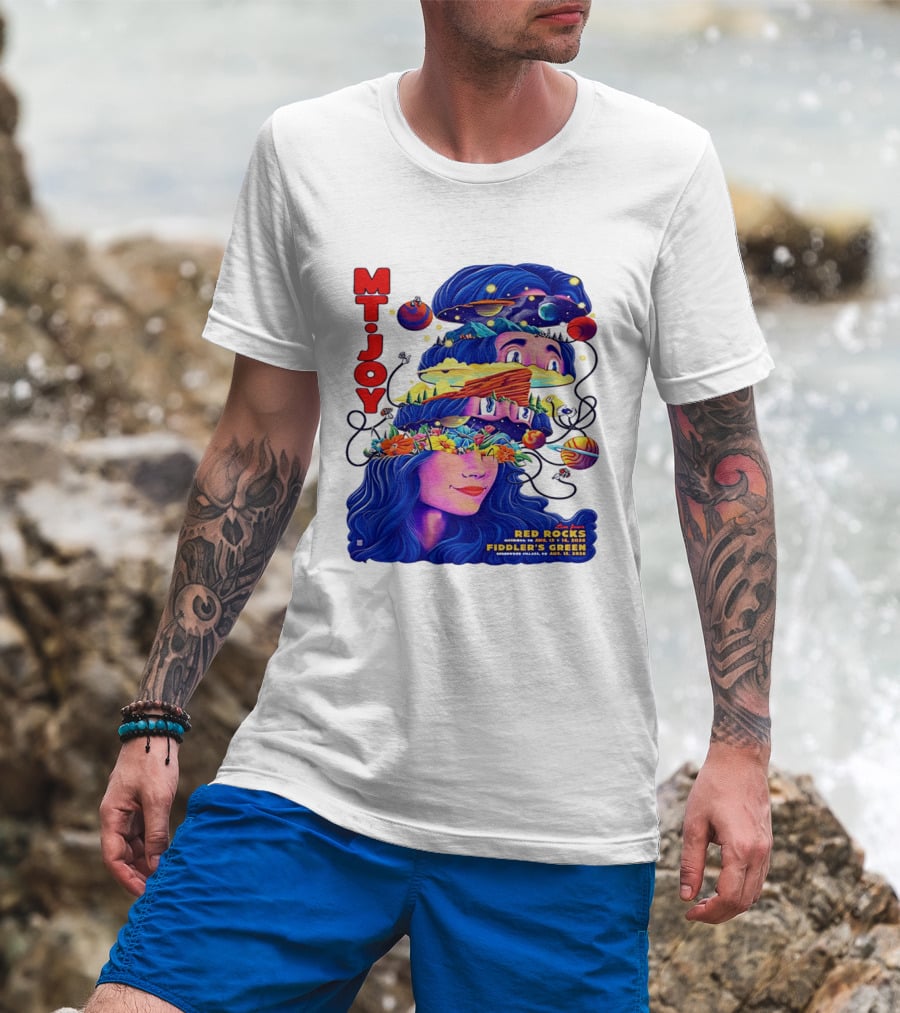 MT. Joy Red Rocks Fiddler's Green Aug 11 2026 Floral Space T-Shirt