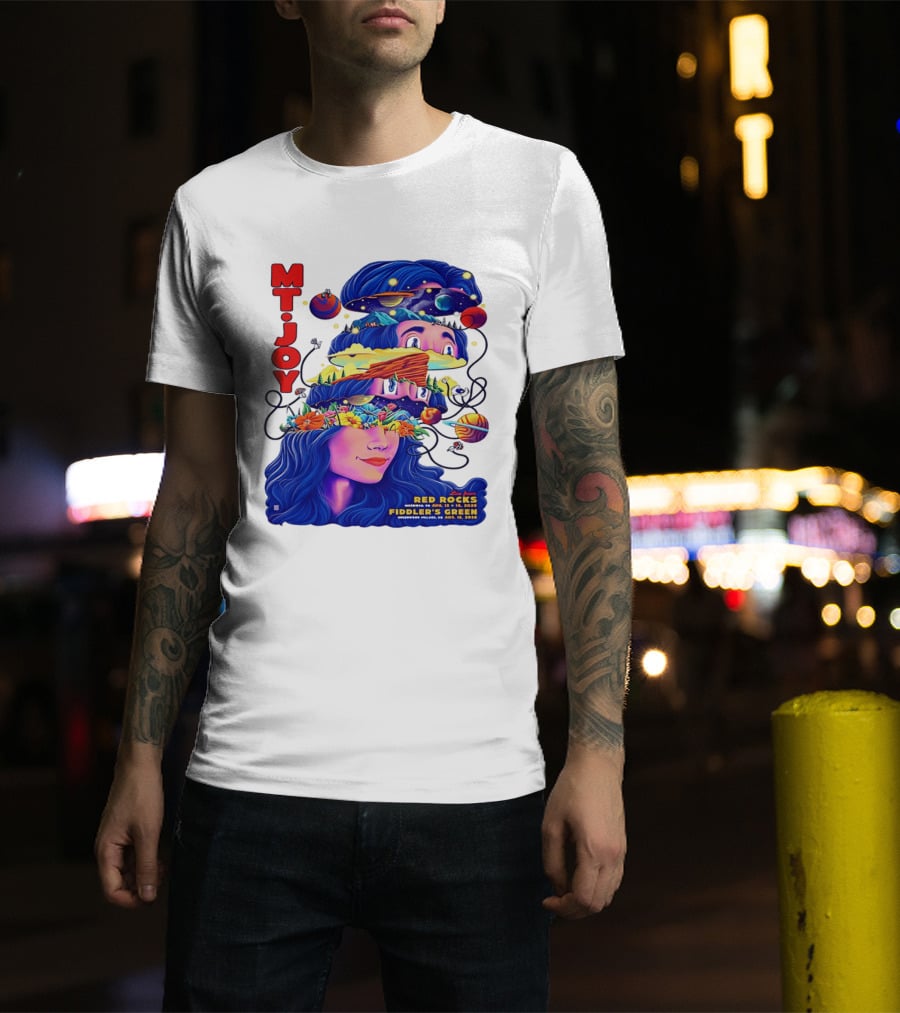 MT. Joy Red Rocks Fiddler's Green Aug 11 2026 Floral Space T-Shirt