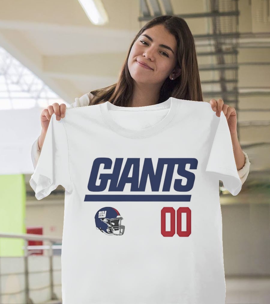 New York Giants 00 Football Helmet Giants T-Shirt