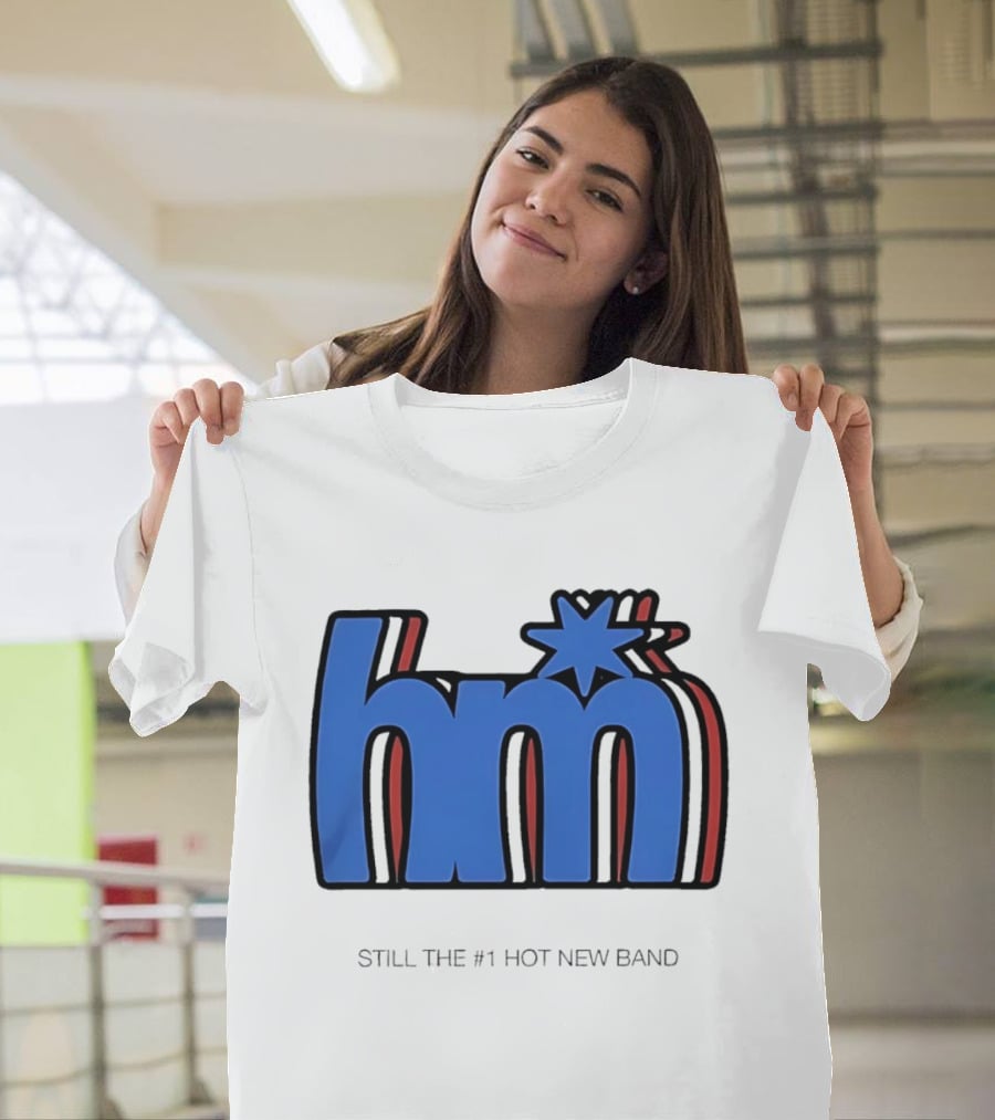 HM Still The Number 1 Hot New Band Blue Star 3D Layered Shadow T-Shirt