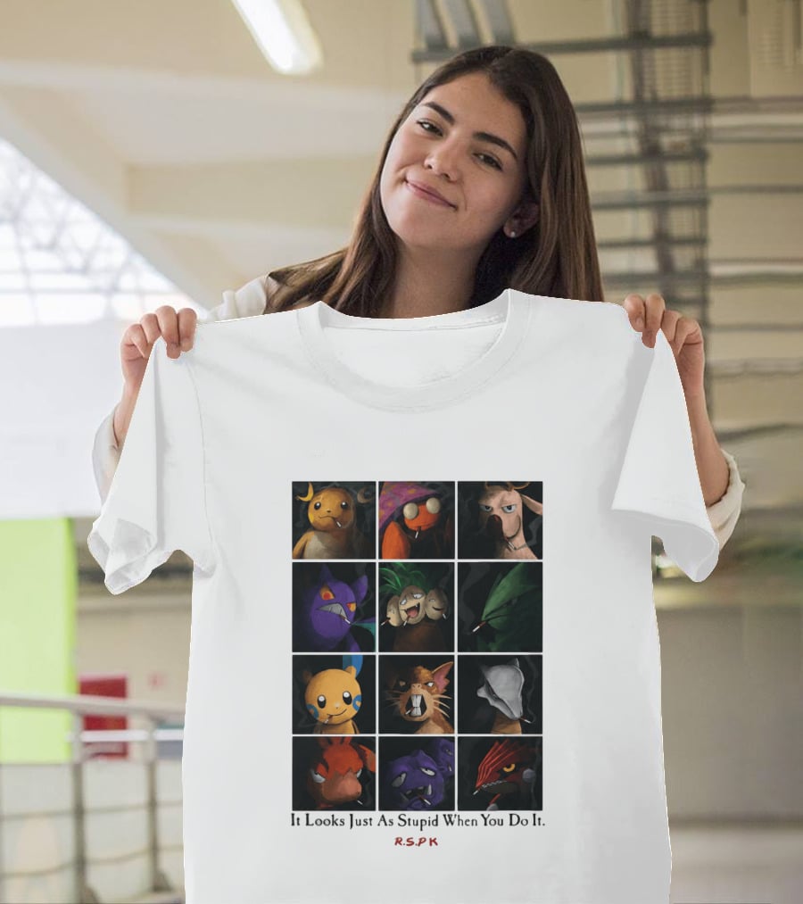 It Looks Just As Stupid When You Do It Cigarette Smoking Cartoon T-Shirt