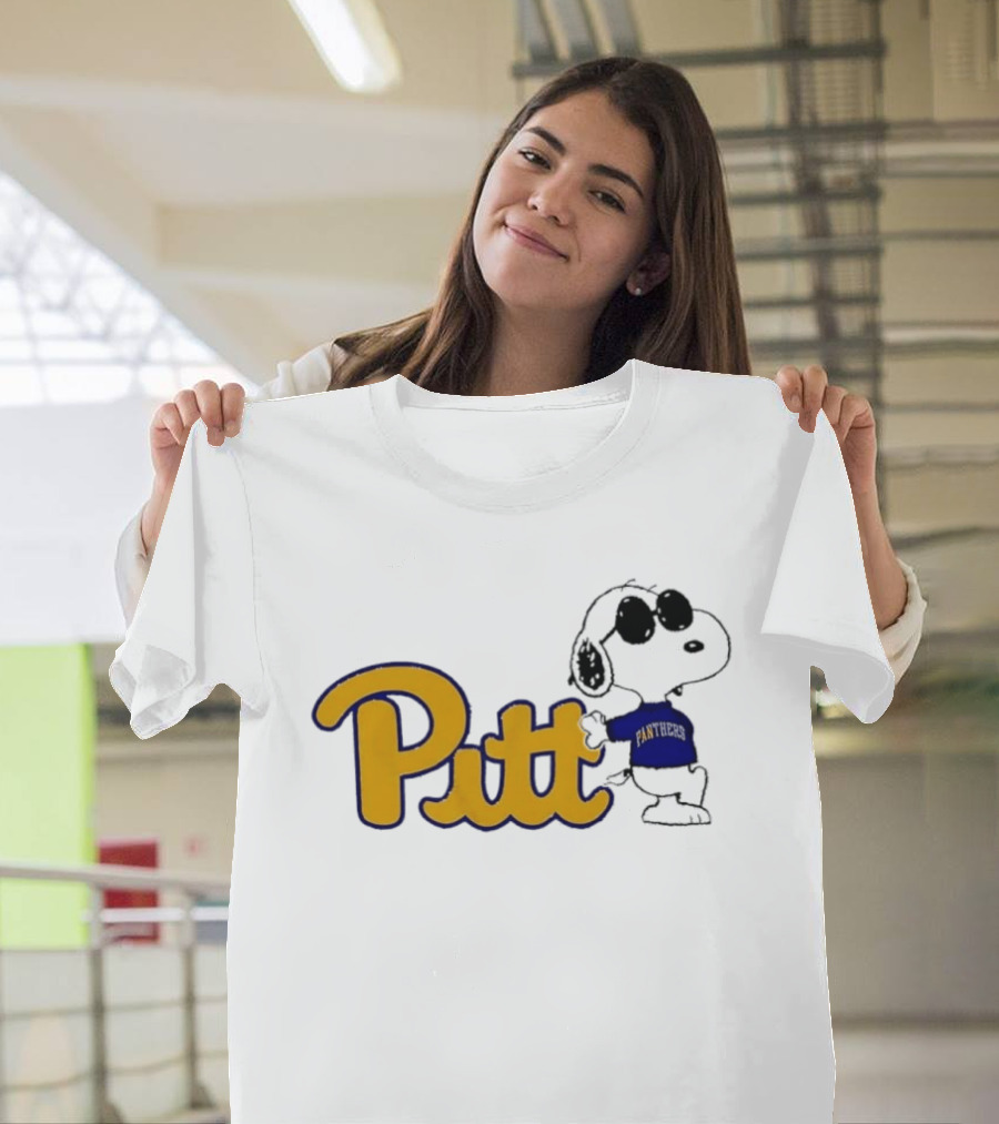 Pittsburgh Panthers NCAA Pitt Snoopy Sunglasses Cartoon T-Shirt