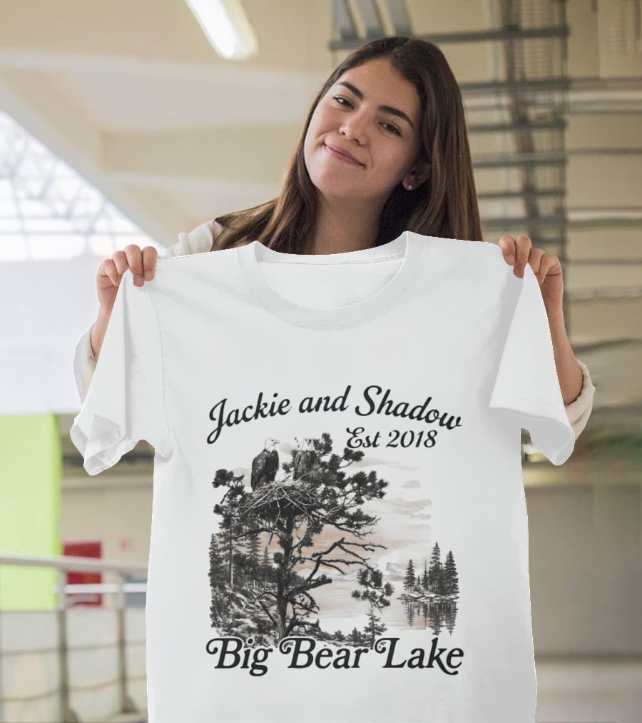 Jackie And Shadow Bald Eagle Nesting Pair Established 2018 Big Bear Lake T-Shirt