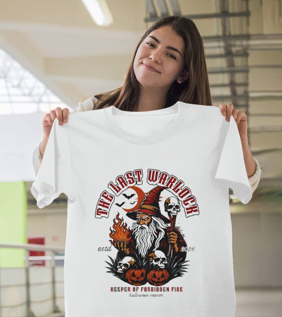 The Last Warlock Keeper Of Forbidden Fire Halloween 2026 T-Shirt