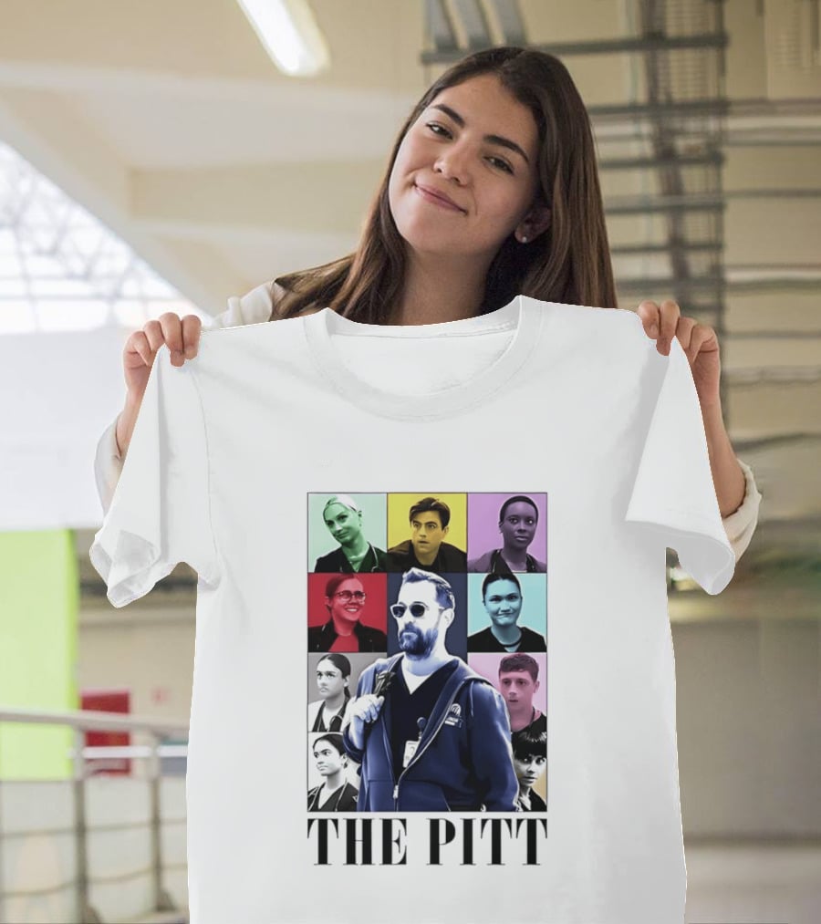 The Pitt Colorful Pop Grid Doctor Portraits Bearded Man In Sunglasses T-Shirt