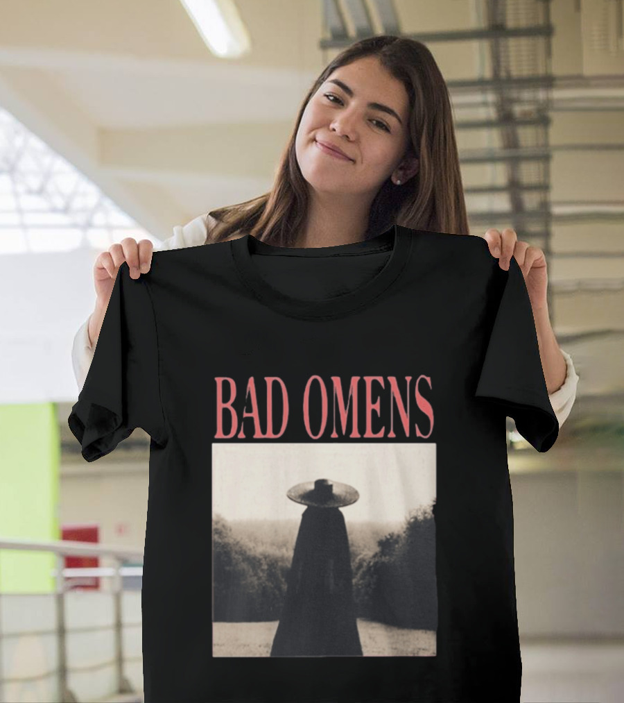 Bad Omens Specter Tour Dark Figure In Shadowy Landscape T-Shirt