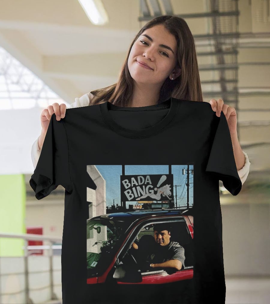 Bada Bing Tony Soprano Vintage Car Scene Sopranos Iconic TV Series T-Shirt