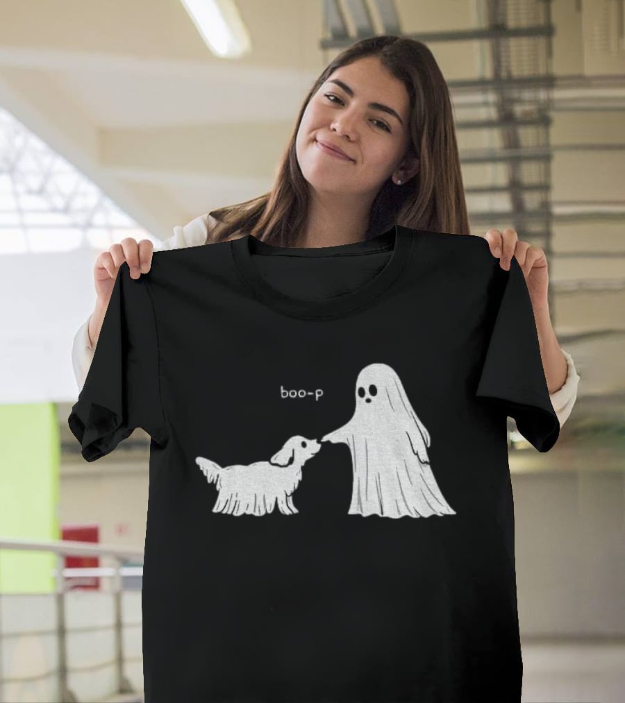 Boo P Ghost And Dog Pet Cartoon T-Shirt