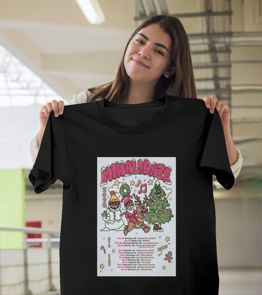 MIHALIDAZE 2026 Tour Solo Band Dates T-Shirt