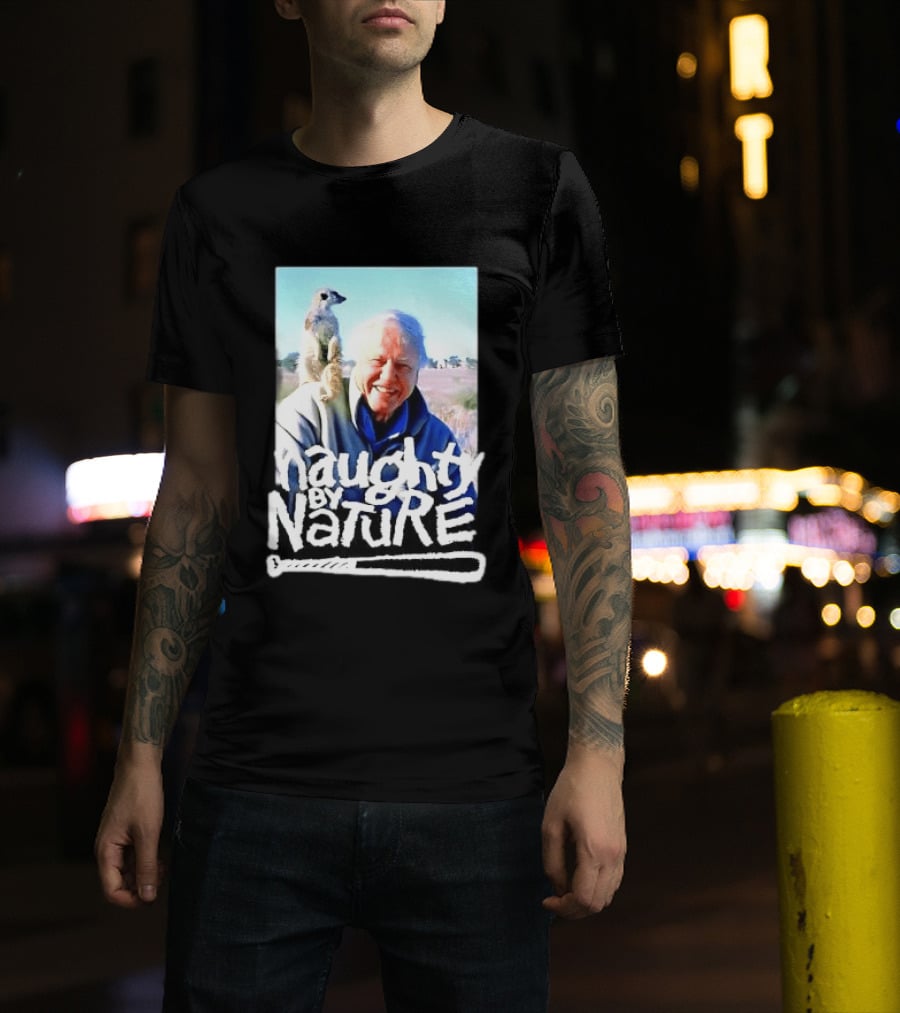 Naughty By Nature David Attenborough Meerkat Wildlife Photo T-Shirt