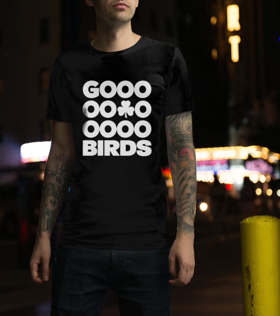 Philadelphia Eagles GOOO BIRDS Shamrock Fan Football T-Shirt