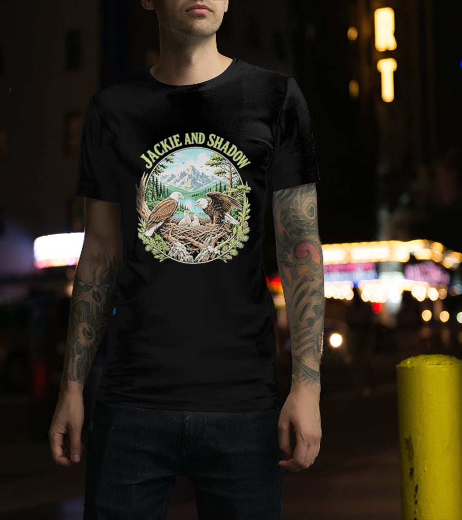 Jackie And Shadow Bald Eagle Family Mountain Nest Nature Lovers T-Shirt