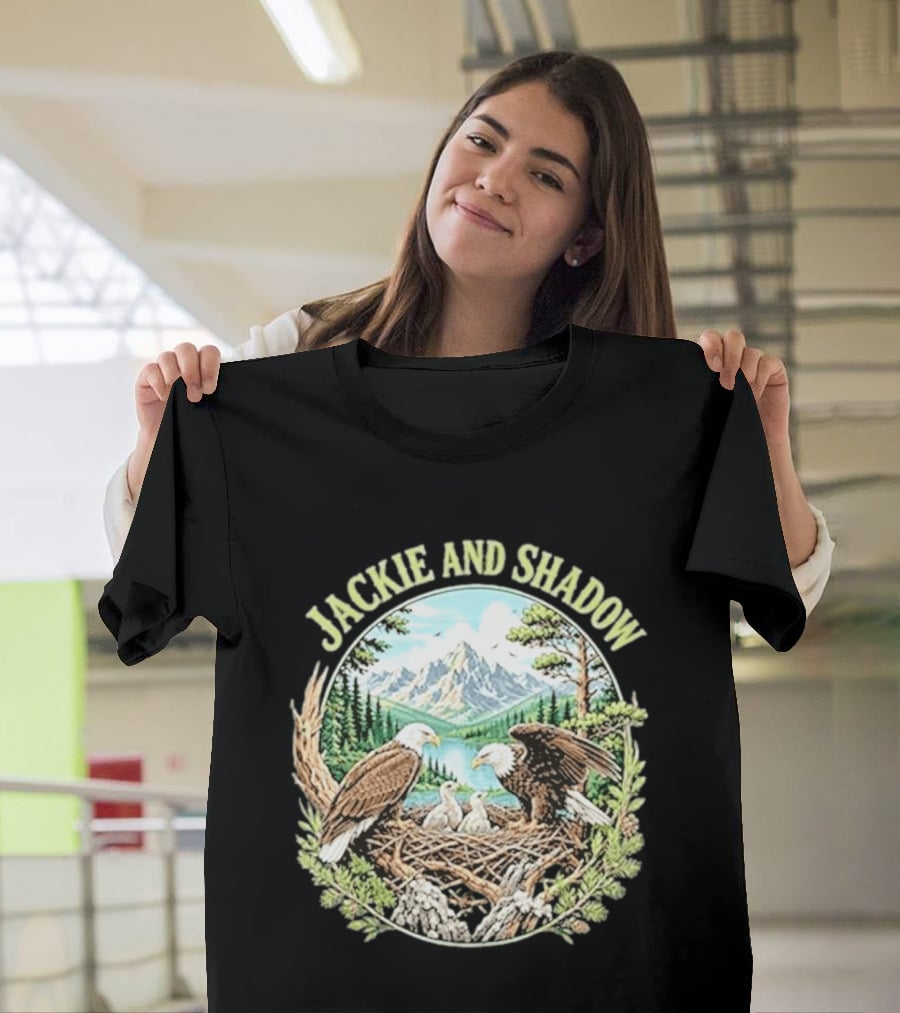 Jackie And Shadow Bald Eagle Family Mountain Nest Nature Lovers T-Shirt