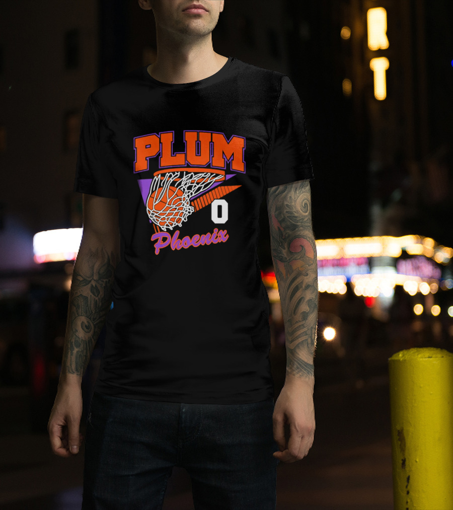 Phoenix Suns Plum Basketball Hoop Net Number 0 T-Shirt