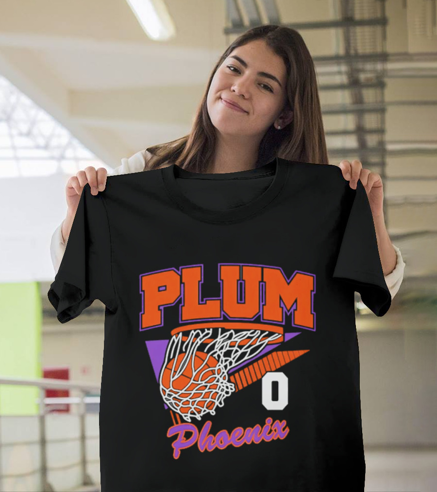 Phoenix Suns Plum Basketball Hoop Net Number 0 T-Shirt