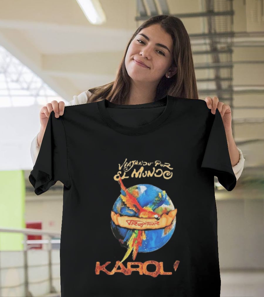 Viajando Por El Mundo Tropitour 2026 Karol G Dates T-Shirt