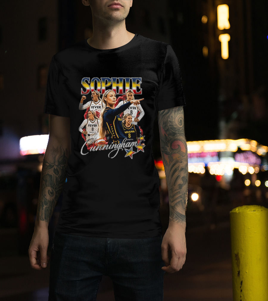 Sophie Cunningham Fever Indiana Basketball Stars T-Shirt