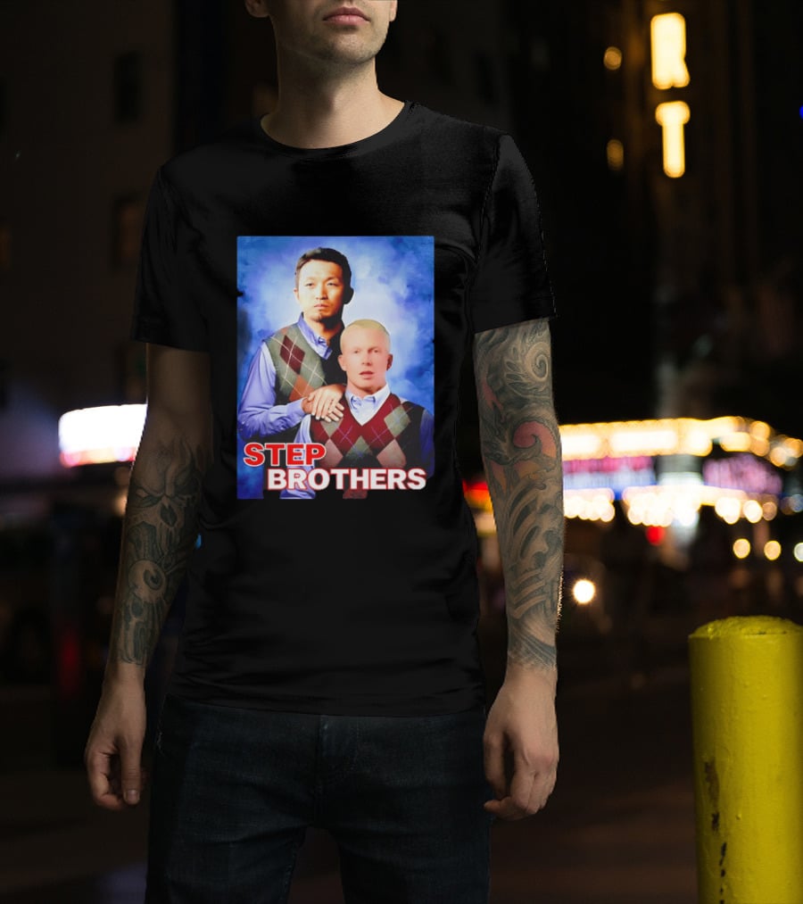 Step Brothers Two Men Argyle Vests Blue T-Shirt