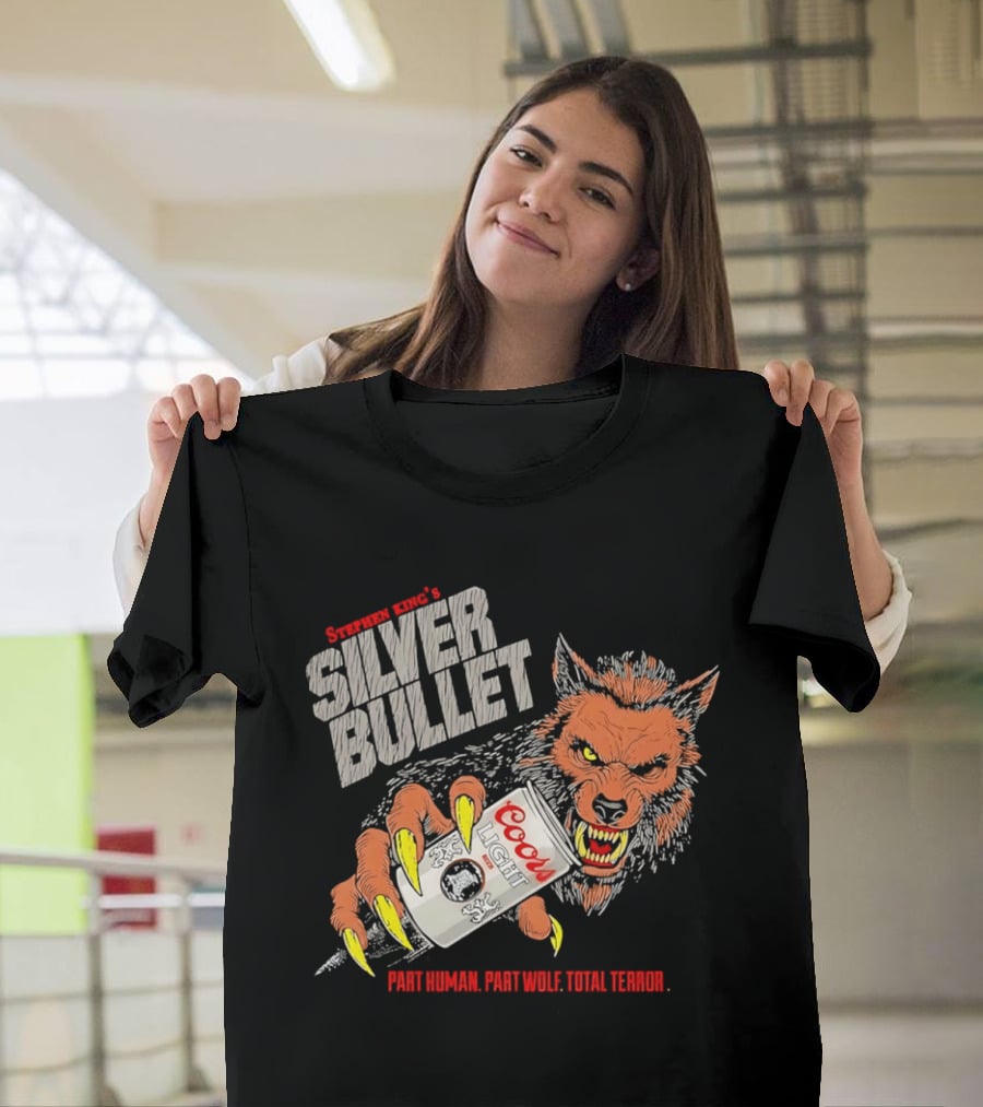 Stephen King's Silver Bullet Coors Part Human Part Wolf Total Terror T-Shirt