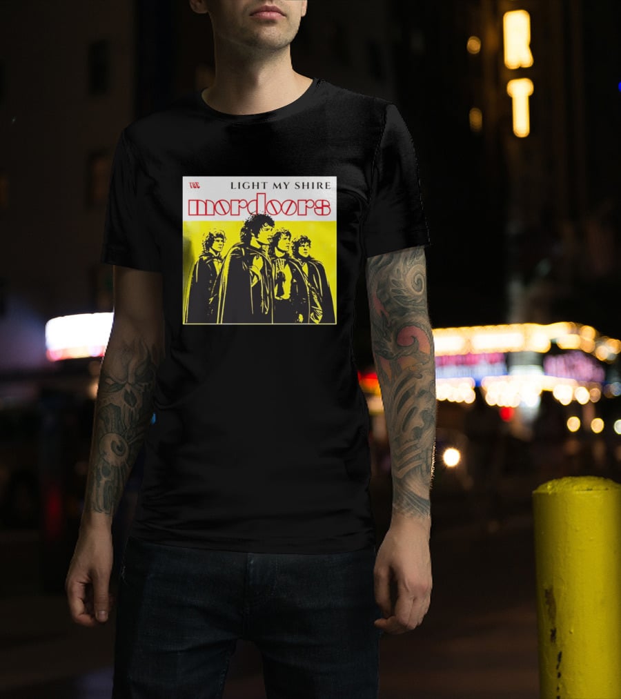 The Light My Shire Mordoors Four Hobbits Cloaks Yellow T-Shirt