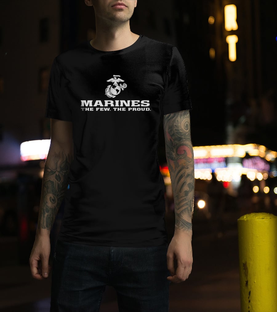 Marines The Few The Proud Eagle Globe Anchor T-Shirt