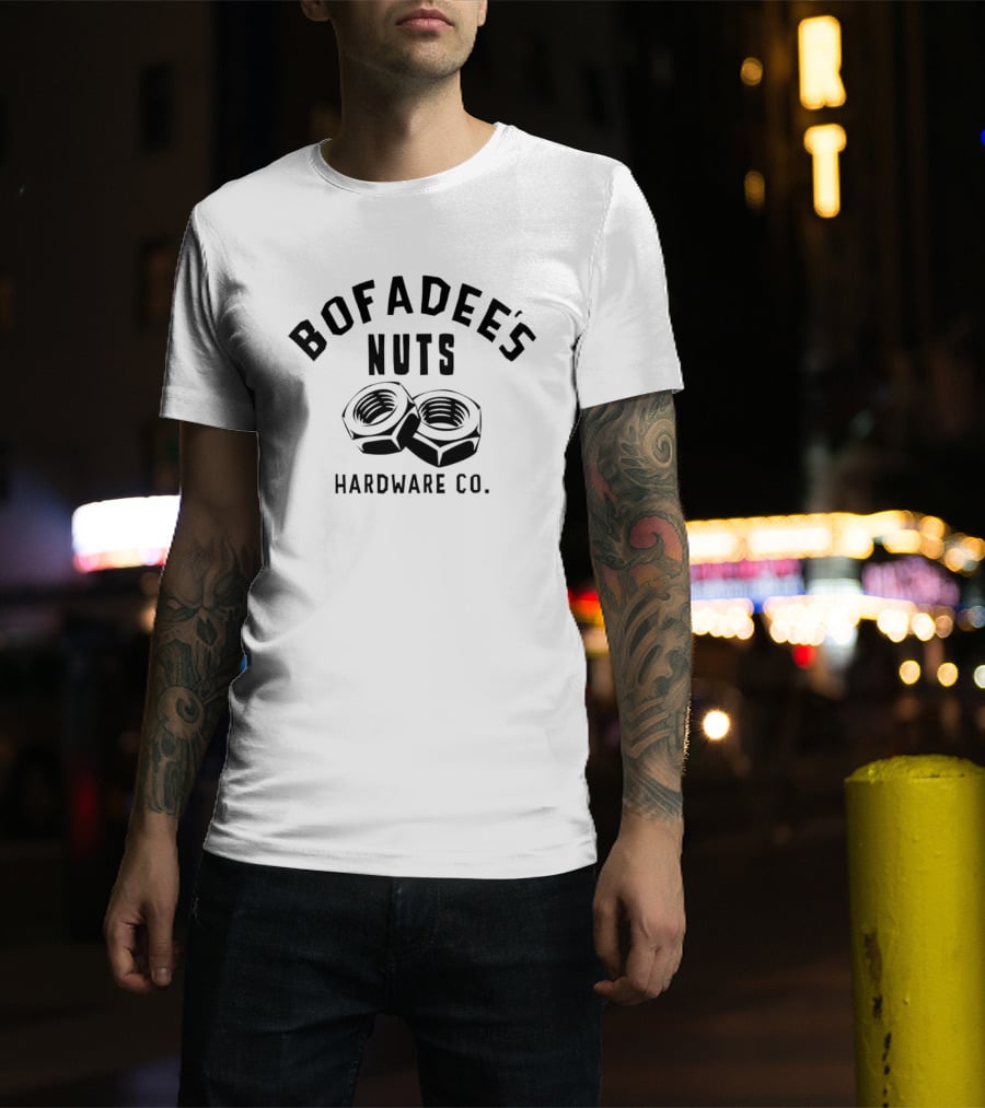 Bofadee's Nuts Hardware Co Two Hexagonal Fasteners T-Shirt