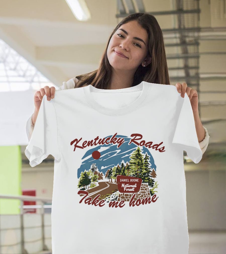 Kentucky Roads Take Me Home Daniel Boone National Forest Scenery T-Shirt